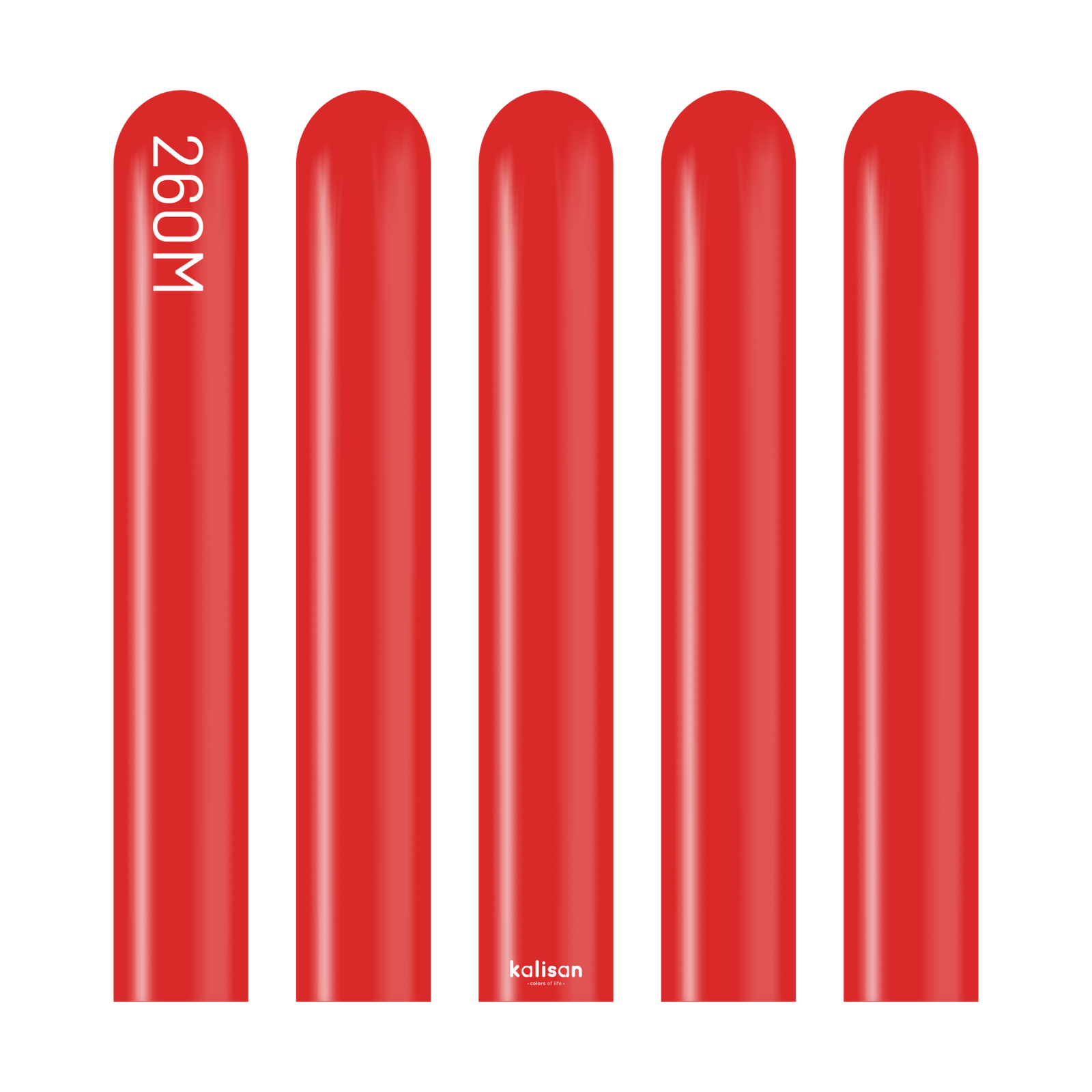 2313-standard-red-260-w-logo.png Pastel Kırmızı Sosis Balon (Red) 100'lü - Görsel 1