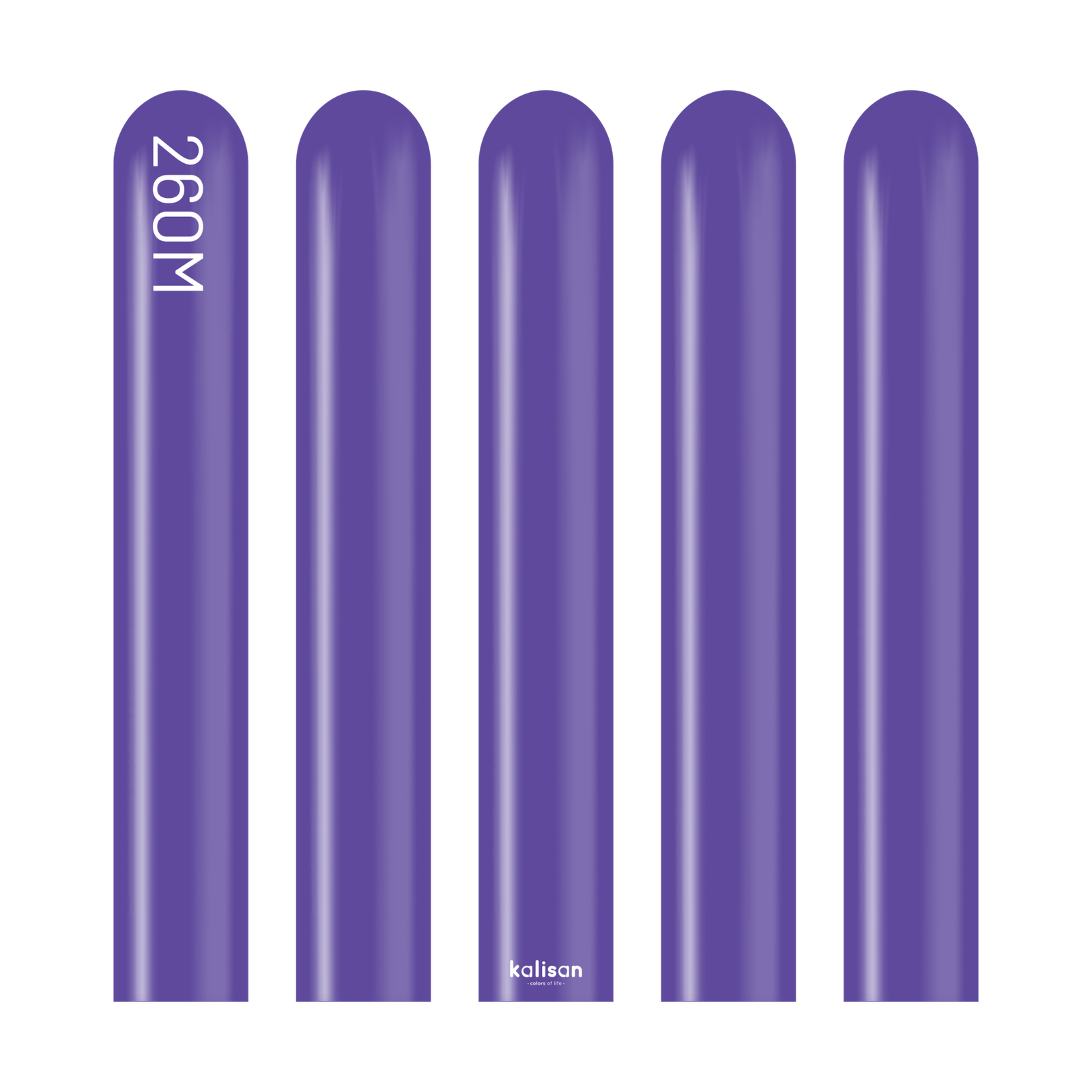 2323-standard-violet-260-w-logo.png Pastel Mor Sosis Balon (Violet) 100'lü - Görsel 1