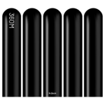 360M Pastel Siyah Sosis Balon (Black) 50'li Nozzle Up