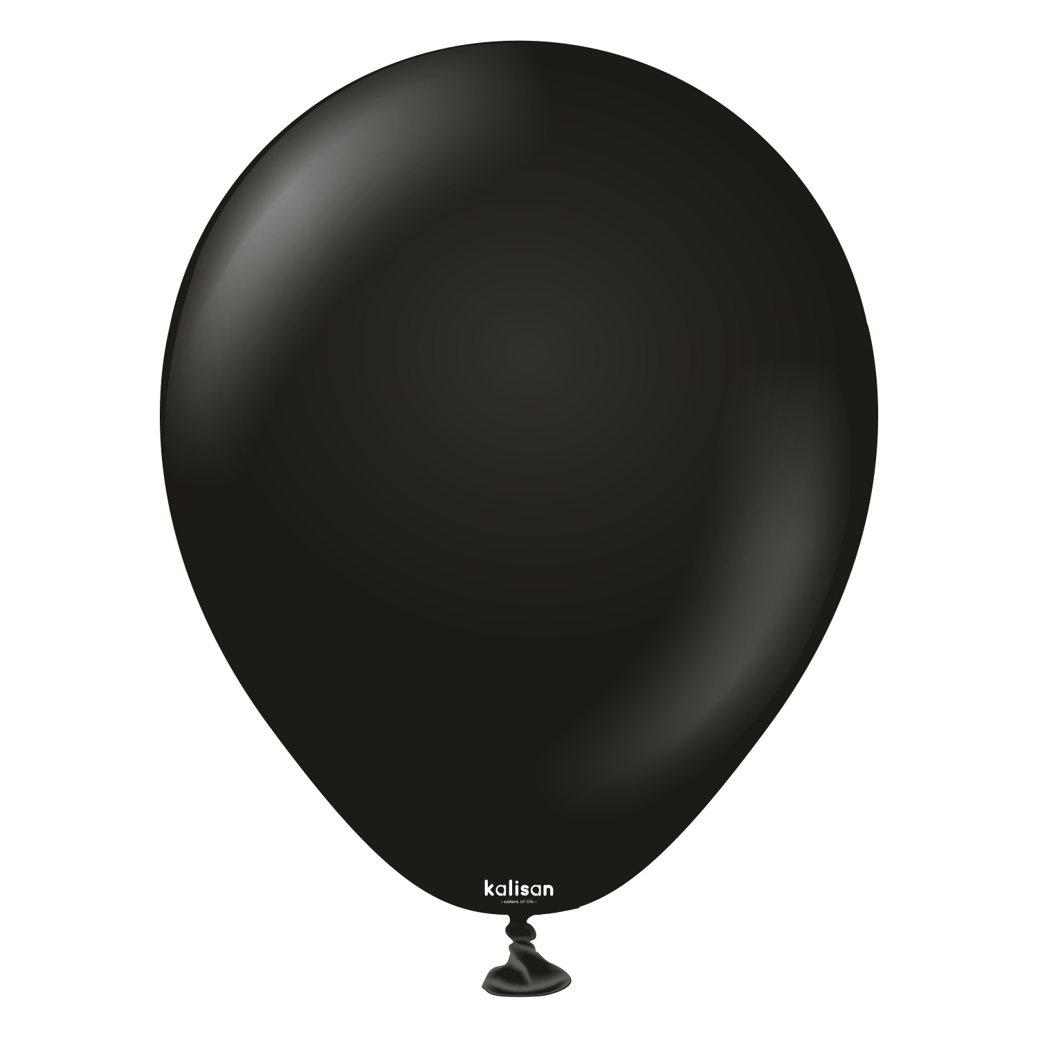 2332-standard-black-5-inch-w-logo.png 5'' Standart Balon Siyah (Black) 100'lü - Görsel 1