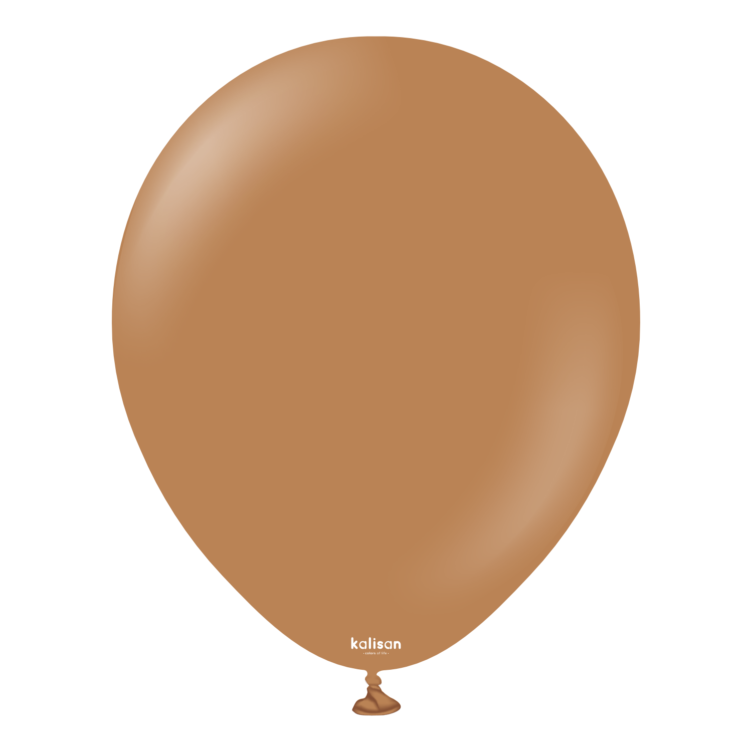 2346-standard-caramel-brown-12-18-inch-w-logo.png 12'' Standart Balon Karamel Kahve (Caramel Brown) 100'lü - Görsel 1