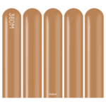 360M Pastel Karamel Kahve Sosis Balon (Caramel Brown) 50'li Nozzle Up