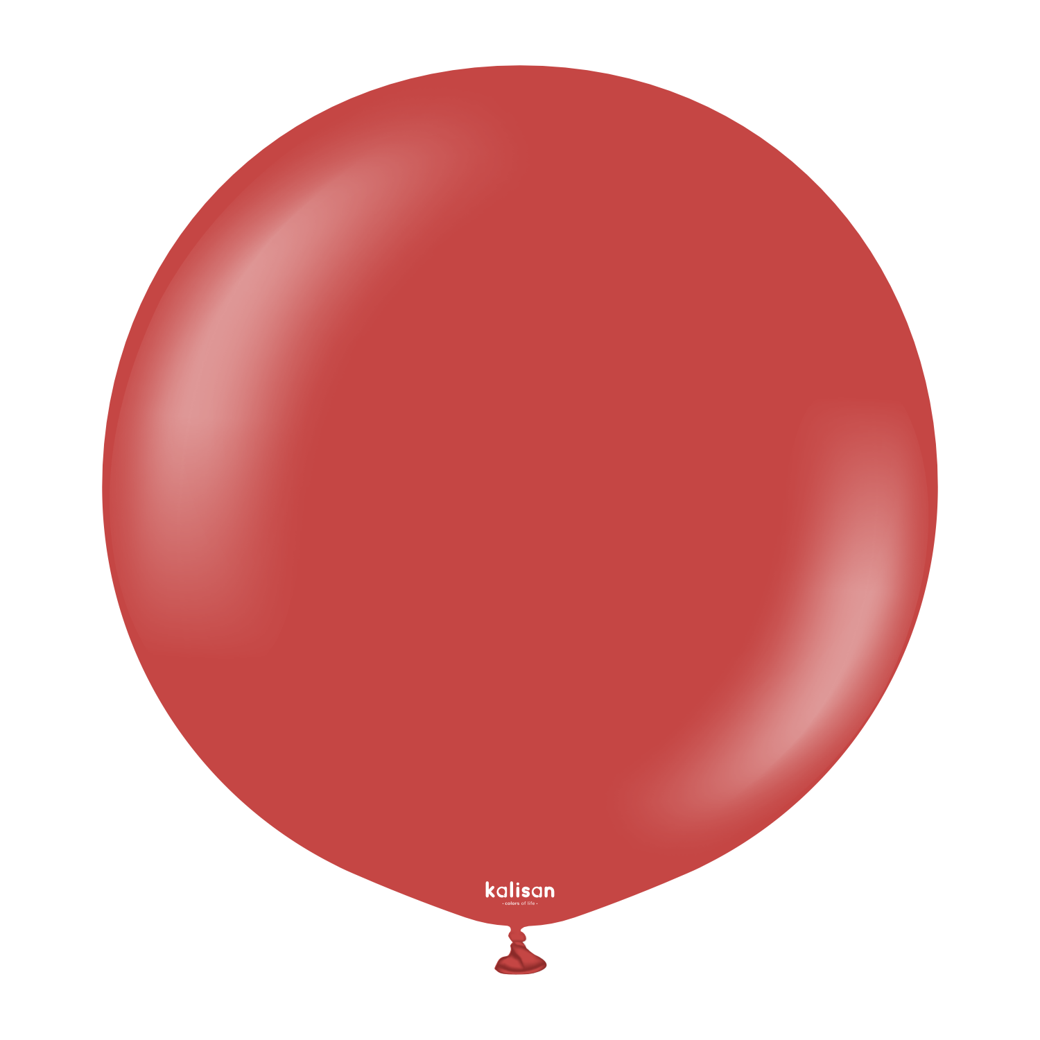 2352-standard-deep-red-24-inch-w-logo.png 24'' Standart Balon Koyu Kırmızı (Deep Red) 2'li - Görsel 1
