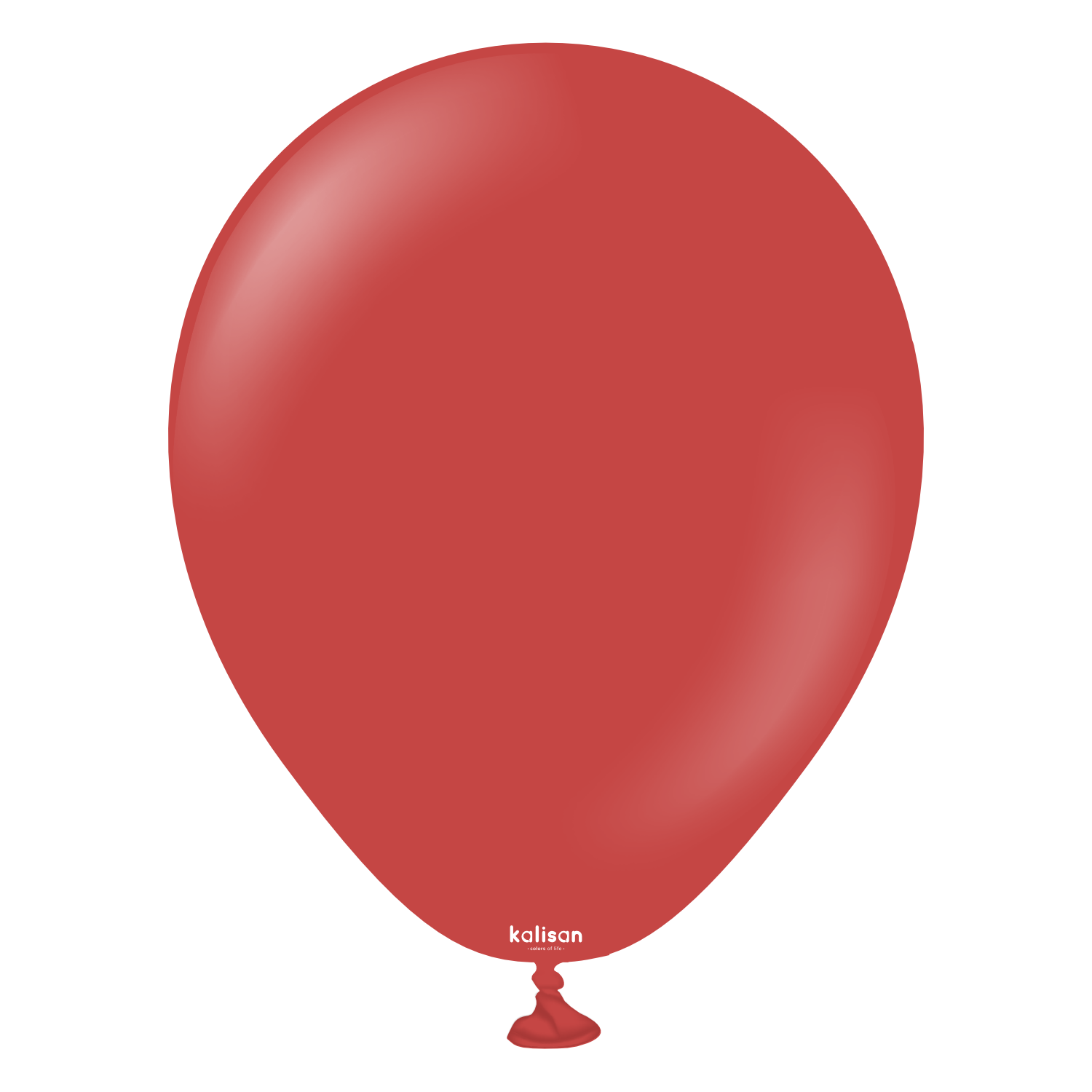 2352-standard-deep-red-5-inch-w-logo.png 5'' Standart Balon Koyu Kırmızı (Deep Red) 100'lü - Görsel 1