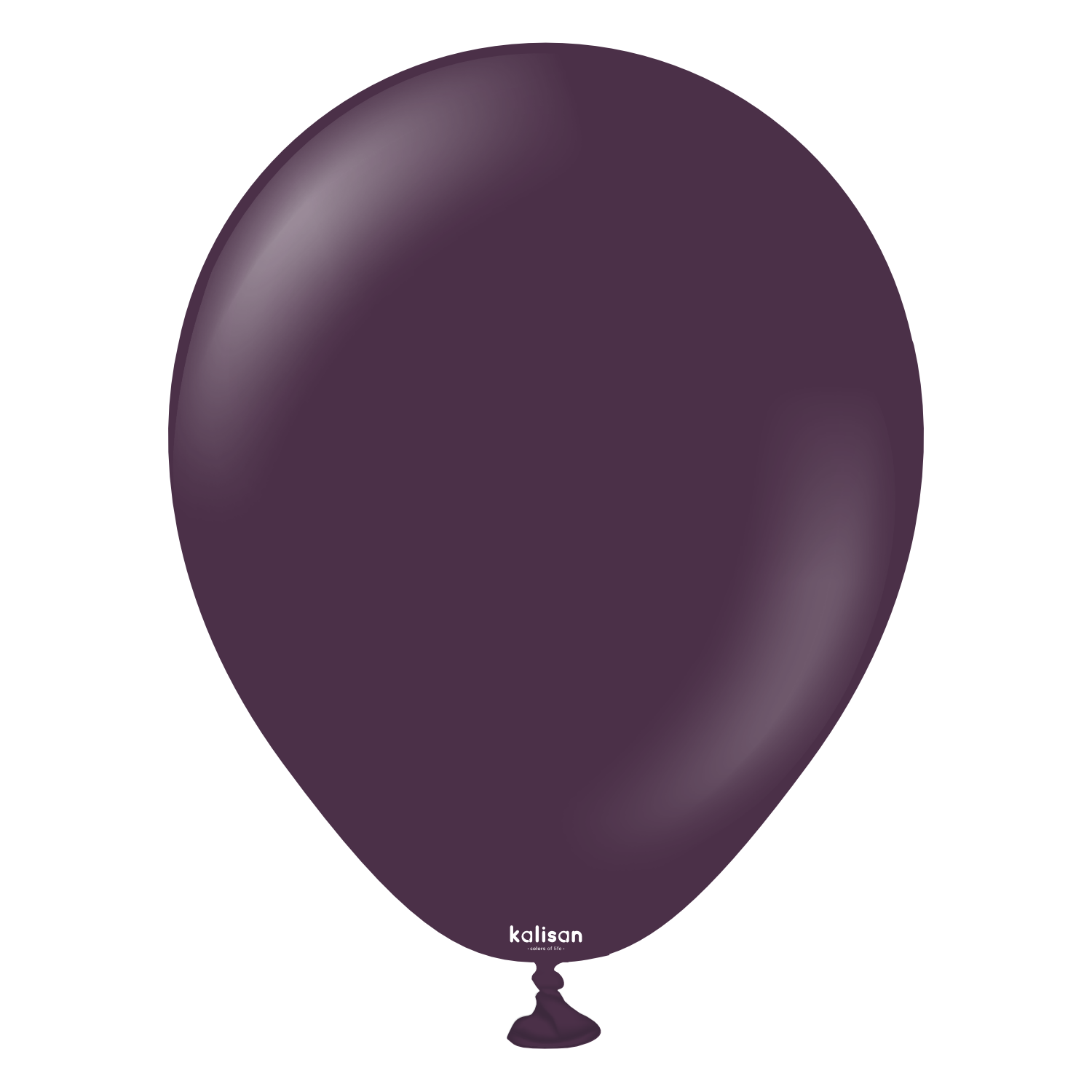 2353-standard-plum-5-inch-w-logo.png 5'' Standart Balon Mürdüm (Plum) 100'lü - Görsel 1