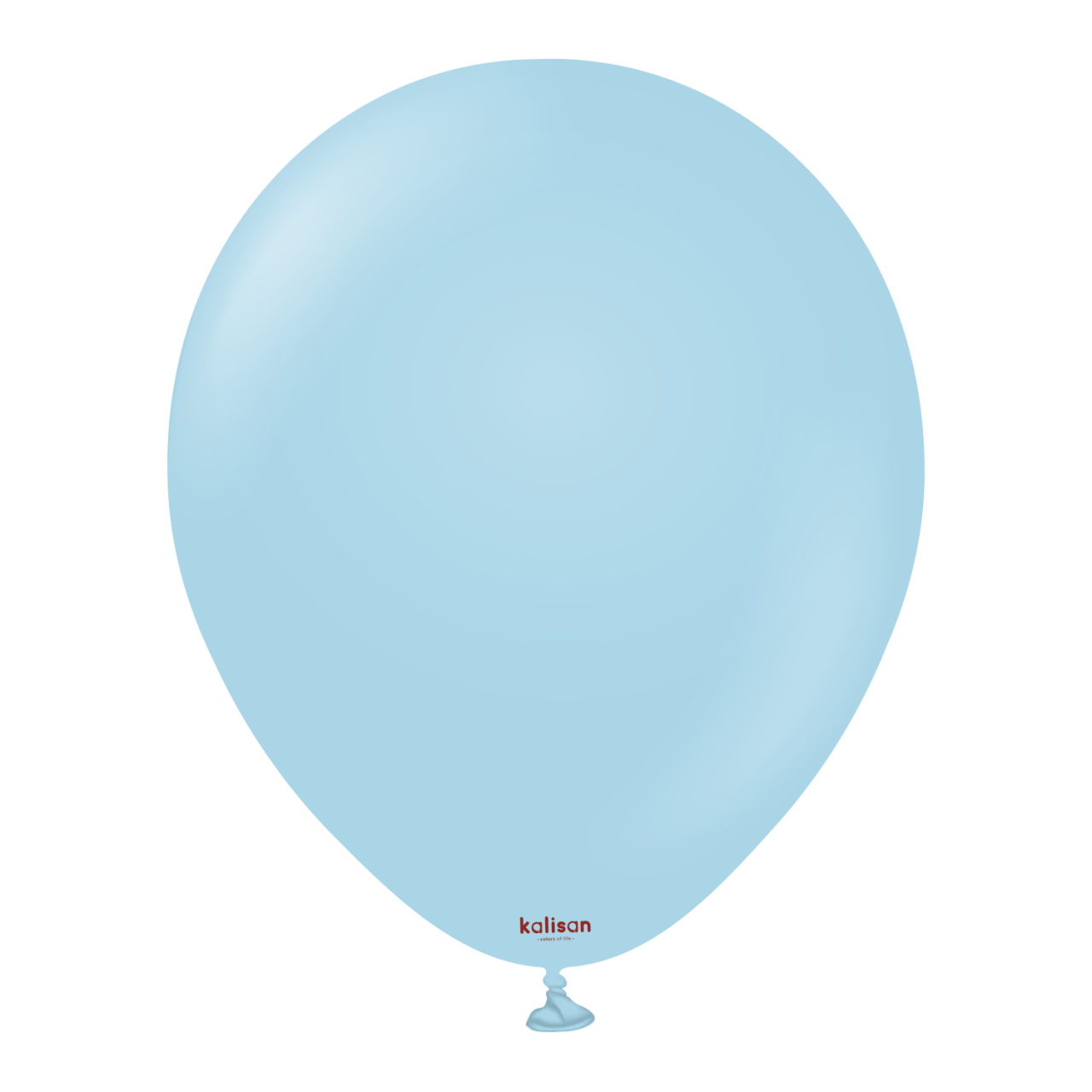 3001-macaron-blue-12-inch-w-logo.png 12'' Makaron Balon Mavi (Mac Blue) 100’lü - Görsel 1