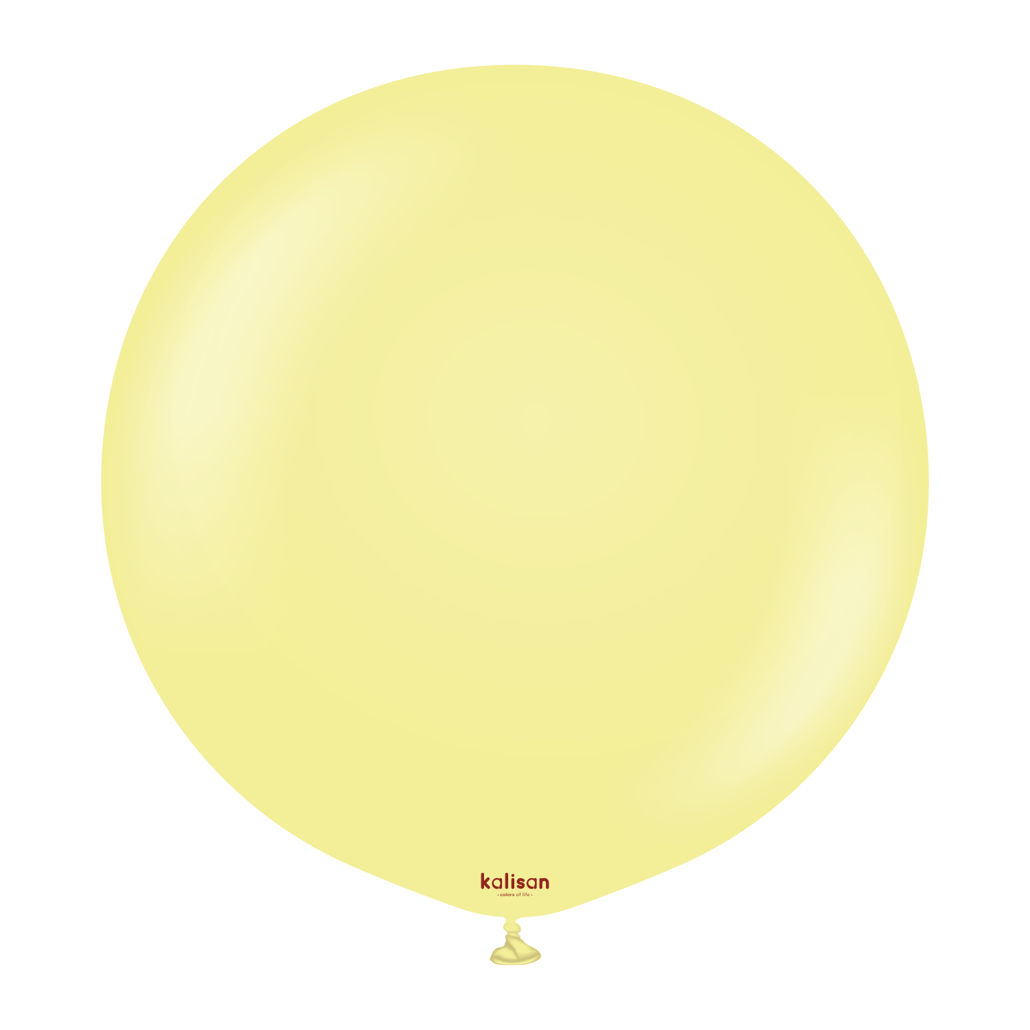 3005-macaron-yellow-24-inch-w-logo.png 24'' Makaron Balon Sarı (Mac Yellow) 2'li - Görsel 1