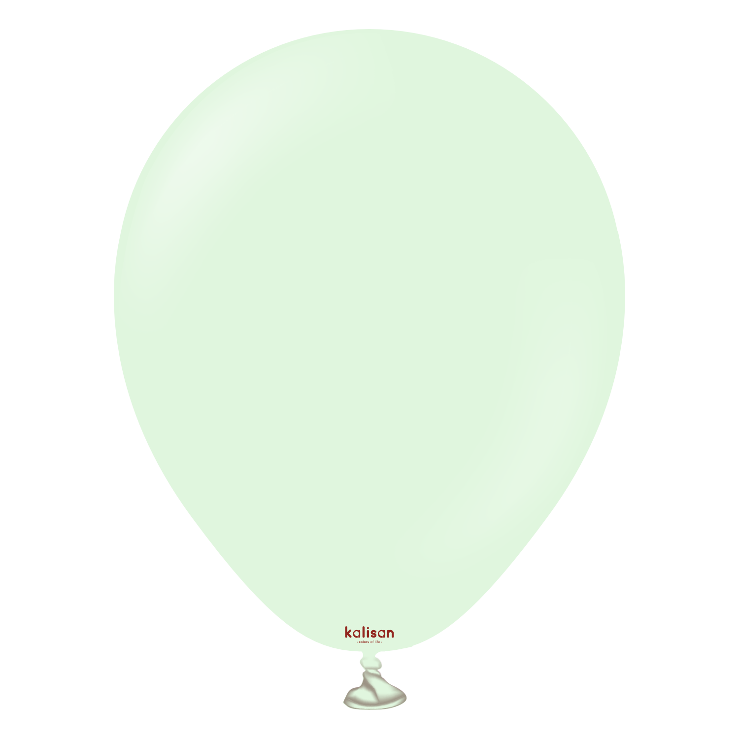 3009-macaron-pale-green-5-inch-w-logo.png 5'' Makaron Pale Mint Yeşili (Pale Green) Balon 100’lü - Görsel 1