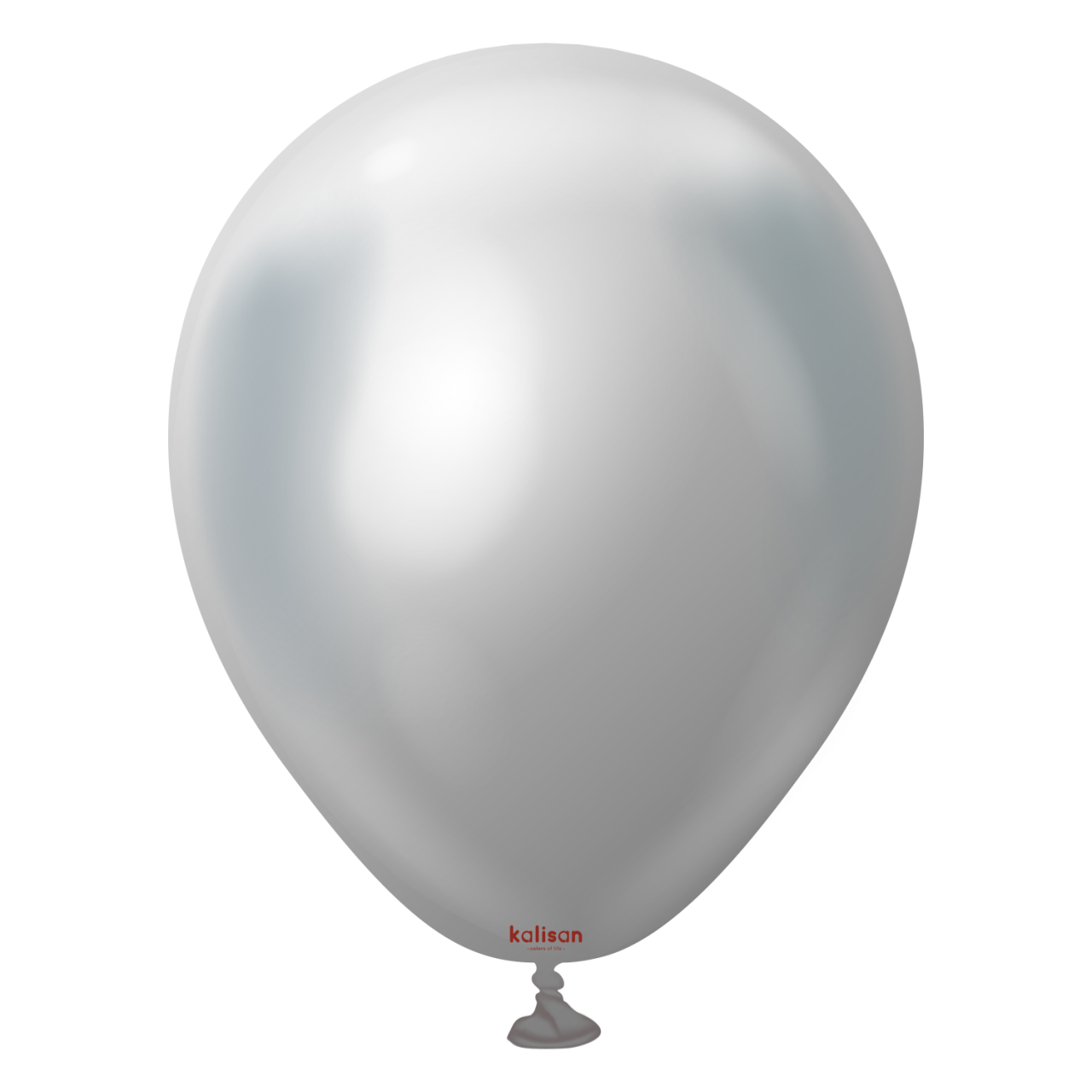 5002-mirror-silver-5-inch-w-logo.png 5'' Mirror Balon Gümüş (Silver) 100’lü - Görsel 1
