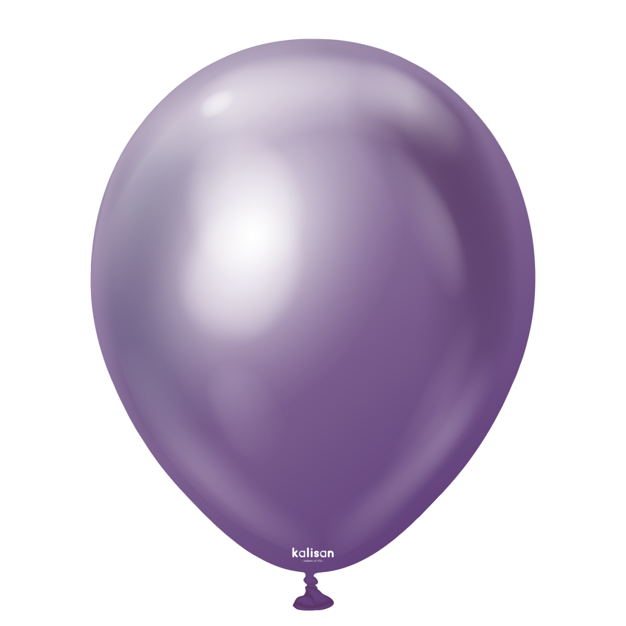 5004-mirror-violet-12-18-inch-w-logo.png 12'' Mirror Balon Mor (Violet) 50’li - Görsel 1