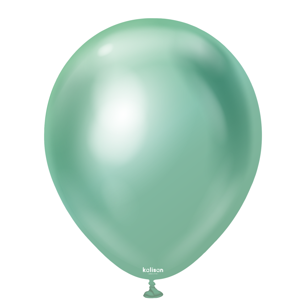 5006-mirror-green-12-18-inch-w-logo.png 12'' Mirror Balon Yeşil (Green) 50’li - Görsel 1