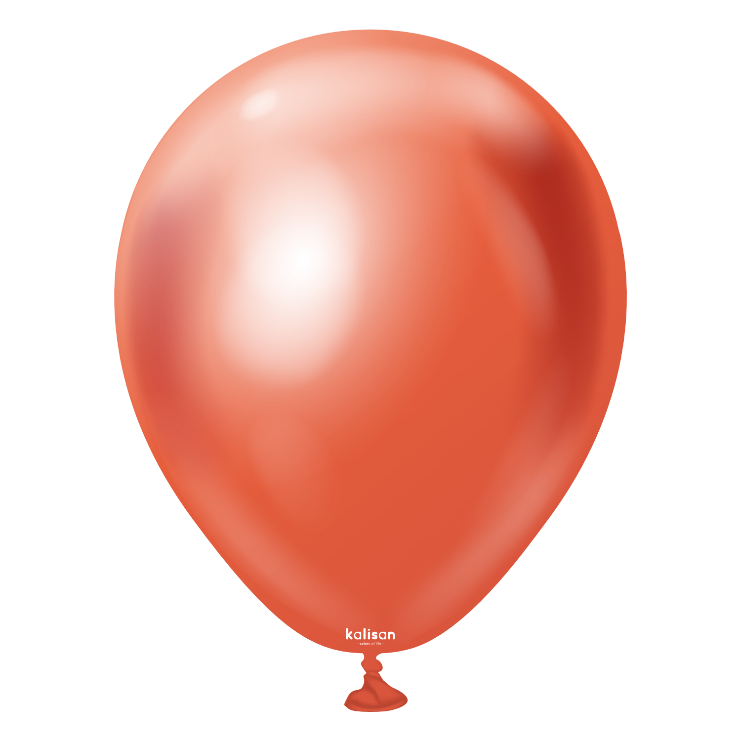 5010-mirror-red-5-inch-w-logo.png 5'' Mirror Balon Kırmızı (Red) 100’lü - Görsel 1