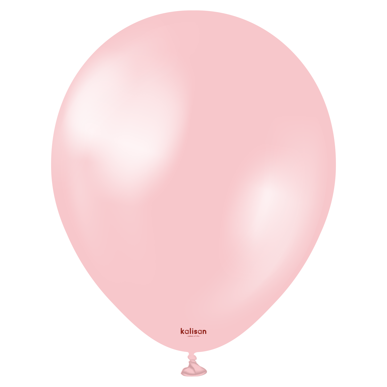 7005-pearl-pink-12-inch-w-logo.png 11'' Kalisan Metalik Pembe Balon (Pink) 50'li - Görsel 1