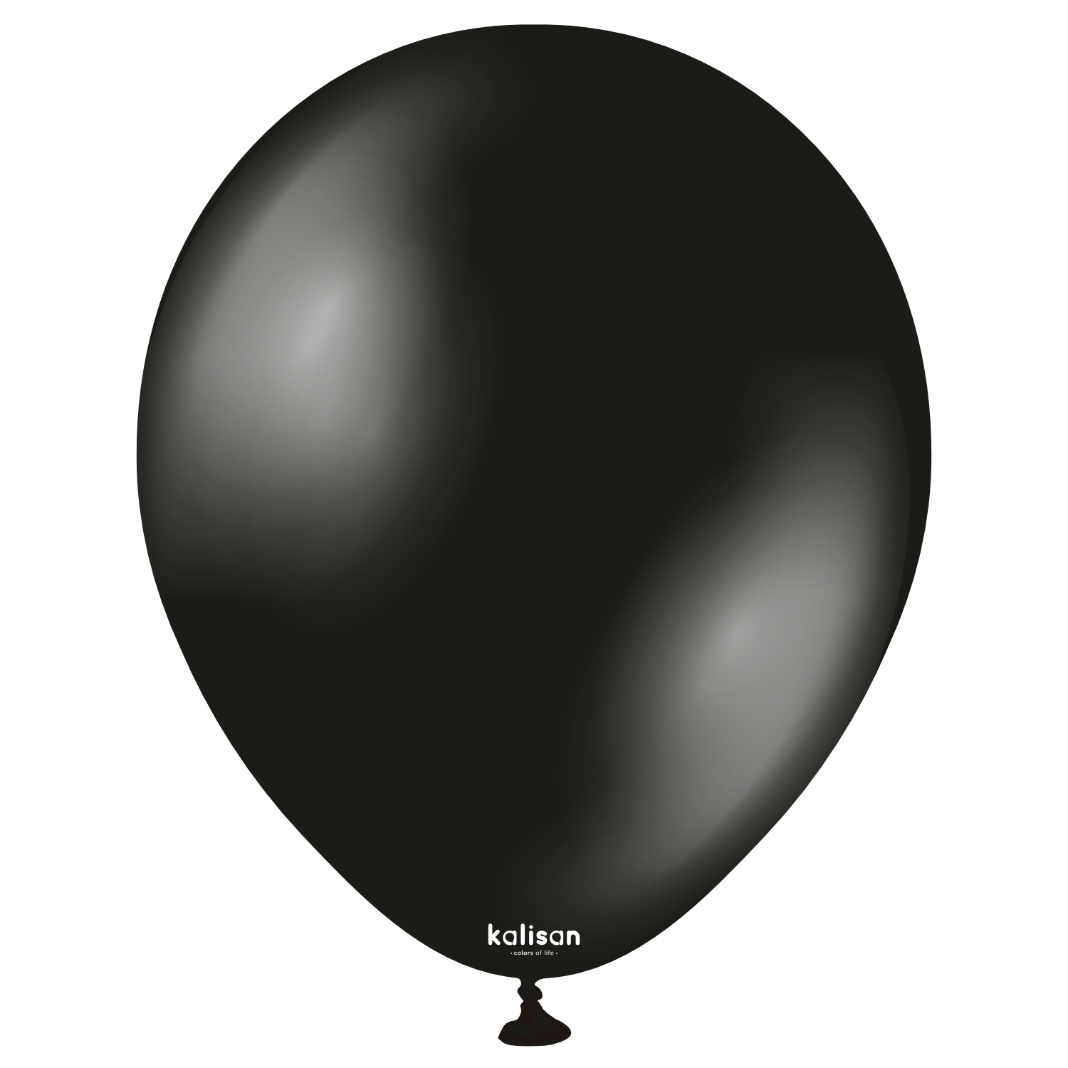 7011-metallic-onyx-black-w-logo.png 11'' Kalisan Metalik SiyahBalon (Onyx Black) 50'li - Görsel 1