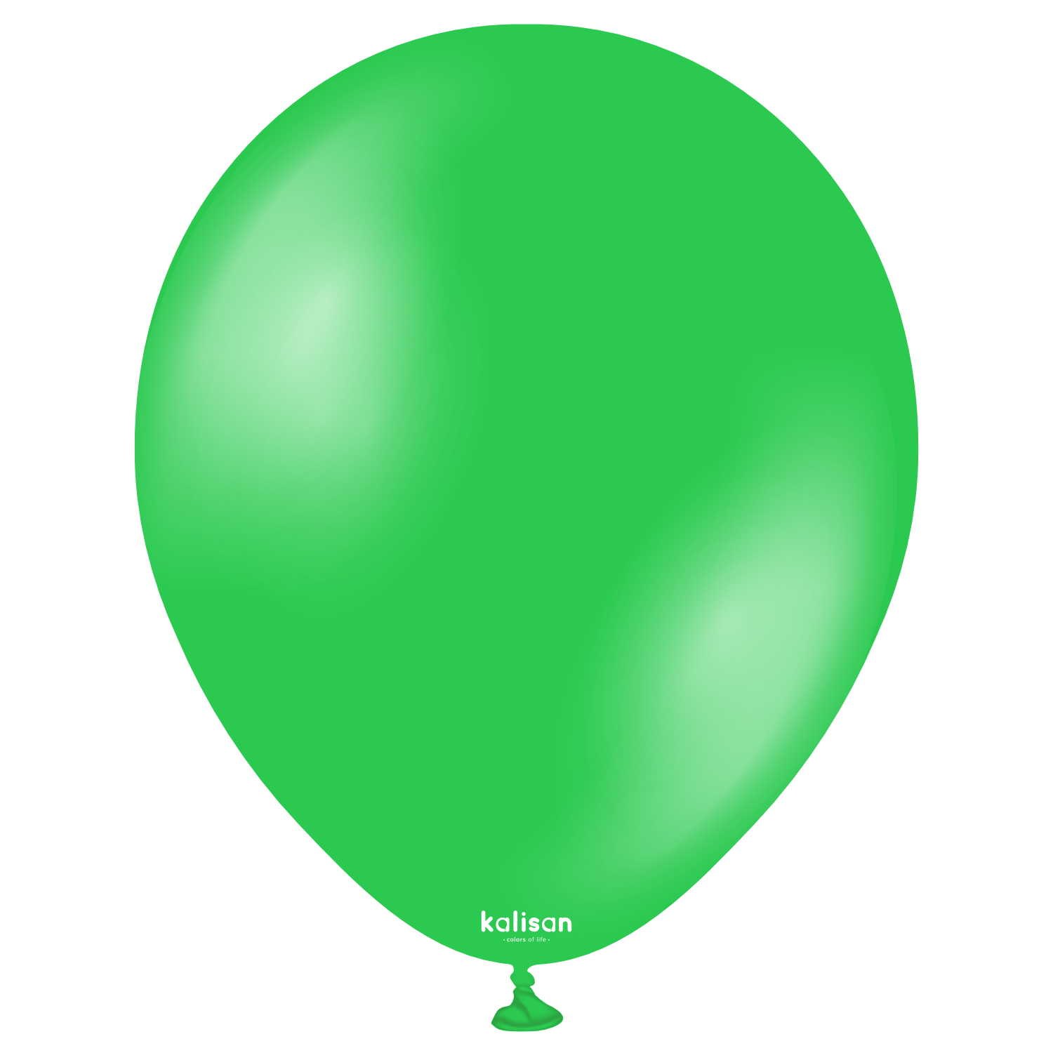 7013-metallic-green-w-logo.png 11'' Kalisan Metalik Çimen Yeşili Balon (Green) 50'li - Görsel 1