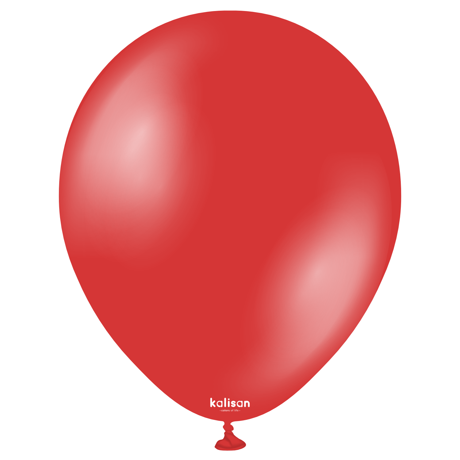 7015-metallic-red-w-logo.png 11'' Kalisan Metalik Kırmızı Balon (Red) 50'li - Görsel 1
