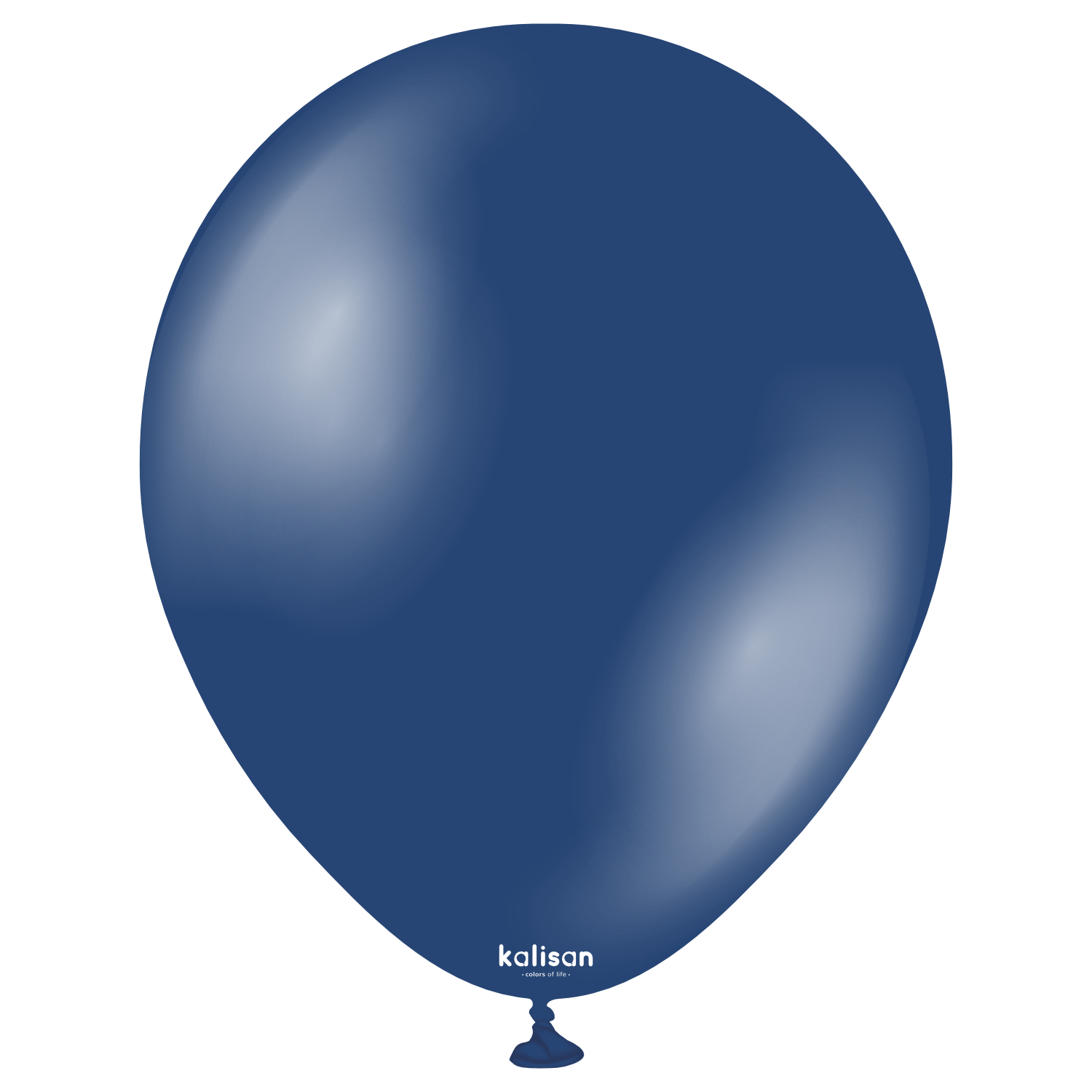 7020-metallic-midnight-blue-w-logo.png 11'' Kalisan Metalik Gece Mavisi Balon (Midnight Blue) 50'li - Görsel 1