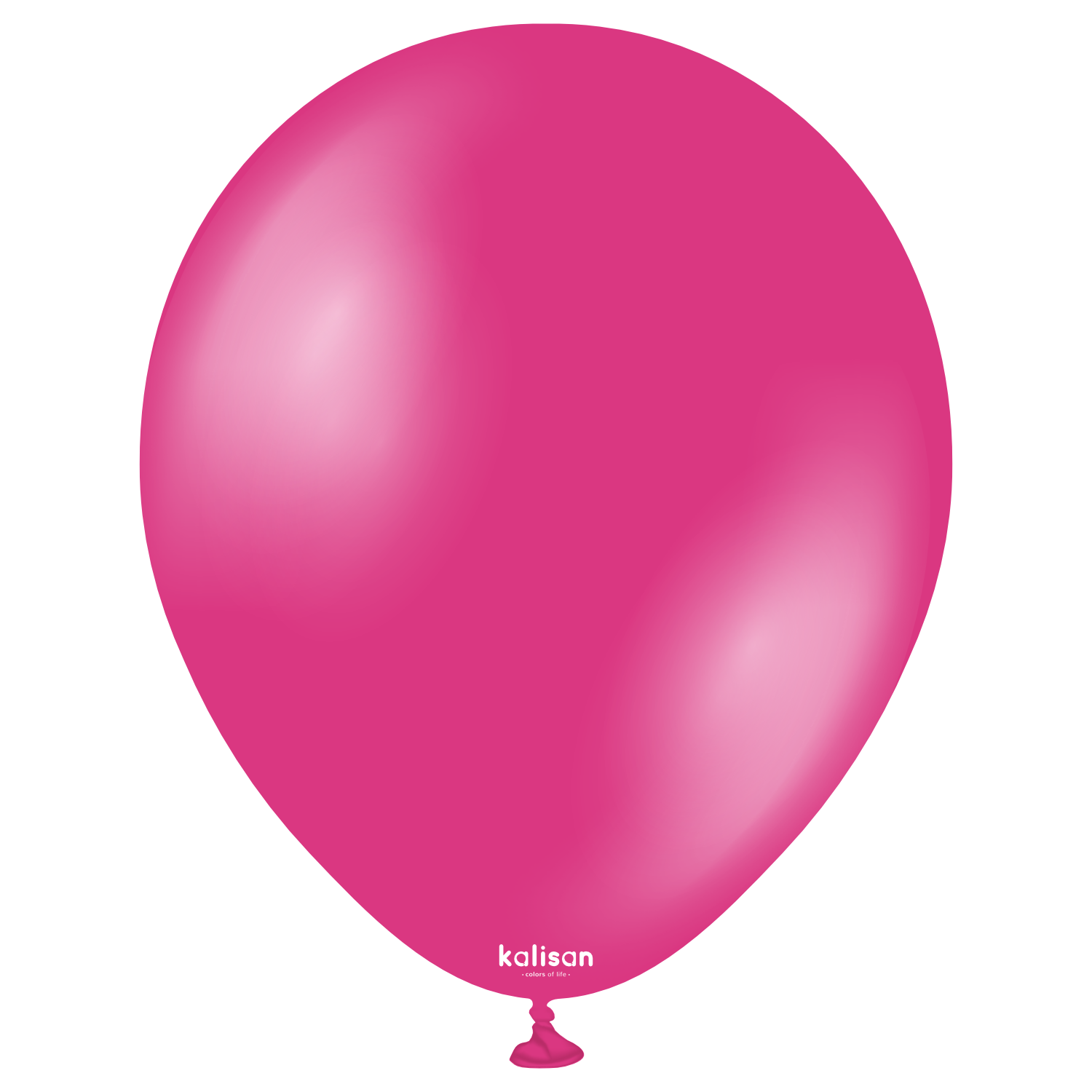 7022-metallic-fuchsia-w-logo.png 11'' Kalisan Metalik Fuşya Balon (Fuchsia) 50'li - Görsel 1