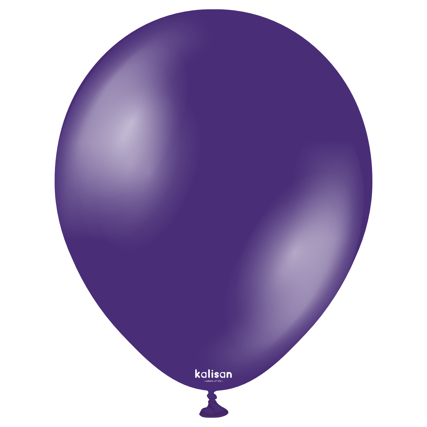 7023-metallic-violet-w-logo.png 11'' Kalisan Metalik Mor Balon (Violet) 50'li - Görsel 1