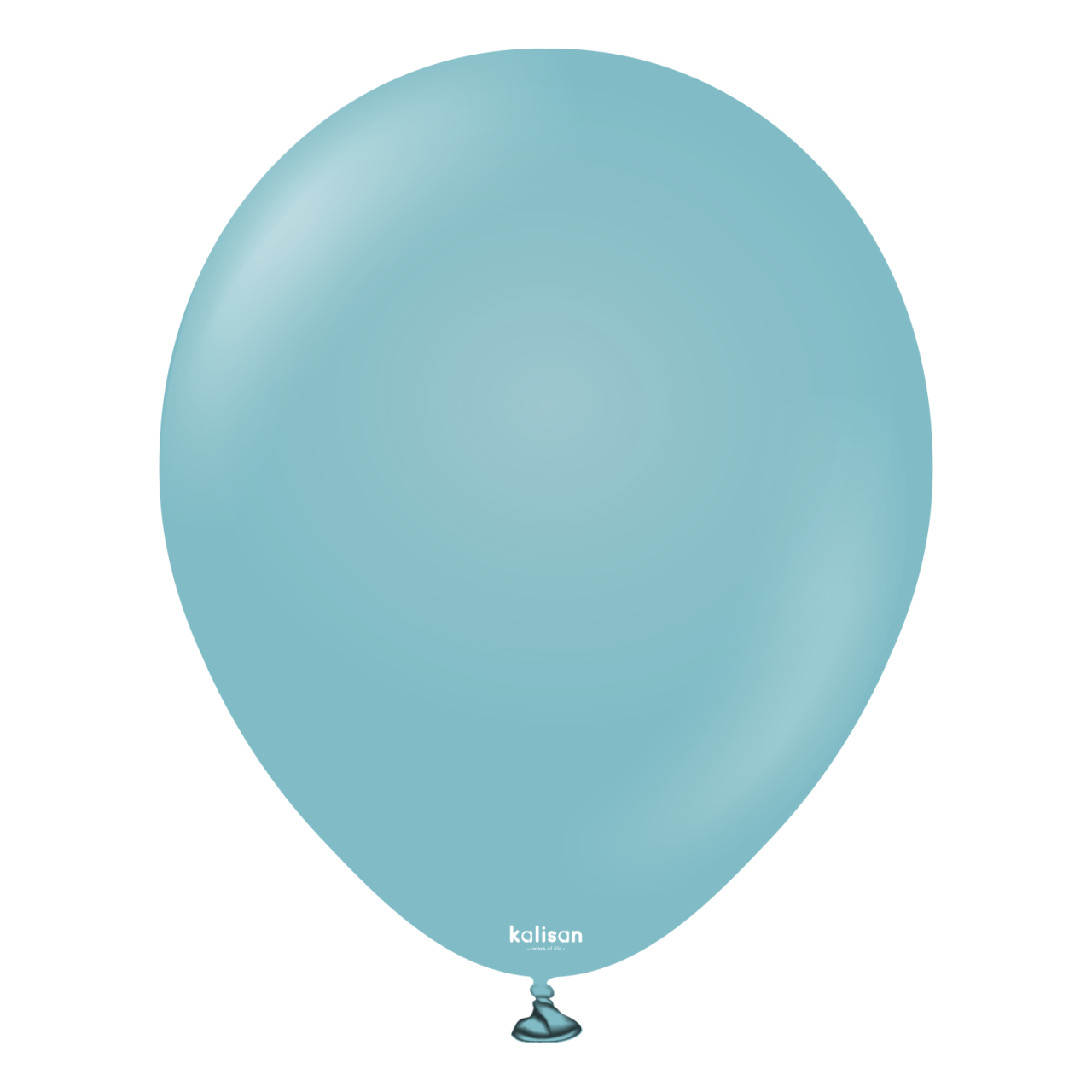 8004-retro-blue-glass-12-inch-w-logo.png 12'' Retro Balon Mavi Cam (Blue Glass) 100’lü - Görsel 1