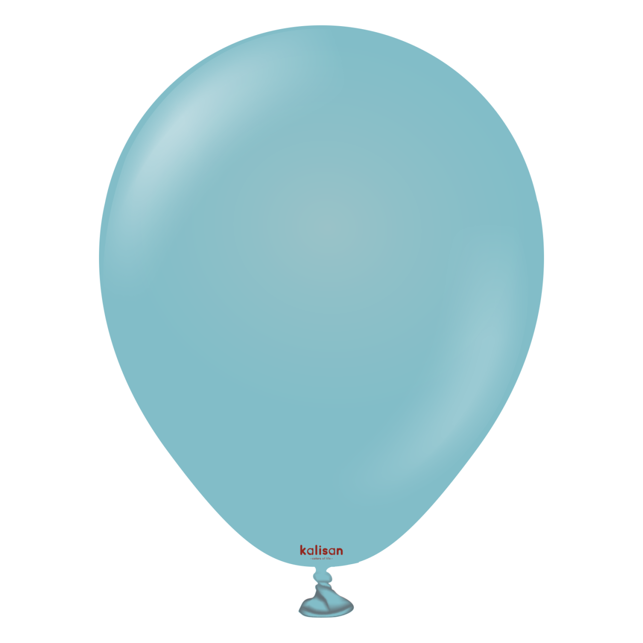 8004-retro-blue-glass-5-inch-w-logo.png 5'' Retro Balon Mavi Cam (Blue Glass) 100’lü - Görsel 1
