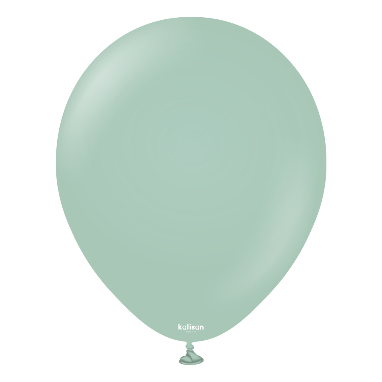 8007-retro-winter-green-12-inch-w-logo.png 12'' Retro Balon Kış Yeşili (Winter Green) 100’lü - Görsel 1