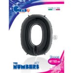 0 Rakam Grabo Siyah Folyo Balon 40"