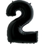 2 Rakam Grabo Siyah Folyo Balon 40" - Görsel 2