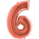 6 Rakam Grabo Bakır Folyo Balon 40" - Görsel 2