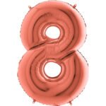 8 Rakam Grabo Bakır Folyo Balon 40" - Görsel 2
