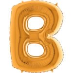 B Harf Grabo Altın Folyo Balon 40" - Görsel 2