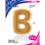 B Harf Grabo Altın Folyo Balon 40"