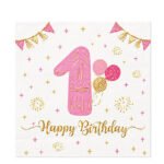 Kağıt Peçete Varaklı 1 Yaş Pembe 20 Parça