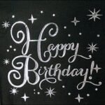 Kağıt Peçete Varaklı Happy Birthday Siyah Gümüş Baskılı 20 Parça