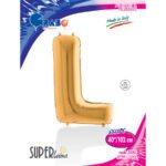 L Harf Grabo Altın Folyo Balon 40"