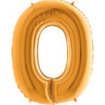 O Harf Grabo Altın Folyo Balon 40" - Görsel 2