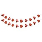 3 Boyutlu Sıralı Kalp Süs Rose 150 Cm 2 Parça
