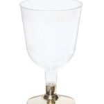Ayaklı Plastik Kadeh Gold 150 CC 6 Parça