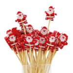 Bambu Noel Baba Model Kürdan 12 Parça
