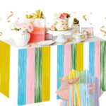 Dekoratif Püsküllü Masa Eteği Mat Renkli Geçişli 240x75 Cm