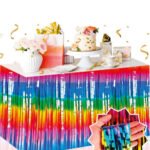 Dekoratif Püsküllü Masa Eteği Parlak Renkli Geçişli Degrade 240x75 Cm