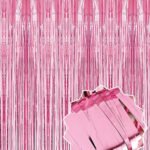 Dekoratif Püsküllü Saçak Perde 1x2 Metre Parlak Pembe