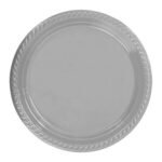 Plastik Tabak Gümüş 22 Cm / 25 Parça