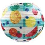 Japon Feneri Meyveli Baskılı 25 Cm