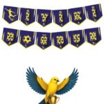 Kağıt Banner Temalı İyi Ki Doğdun Taraftar Sarı Lacivert