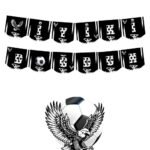Kağıt Banner Temalı İyi Ki Doğdun Taraftar Siyah Beyaz