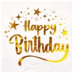 Kağıt Peçete Varak Baskılı Happy Birthday Yıldızlı Beyaz 20 Parça