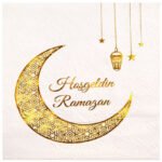 Kağıt Peçete Varak Baskılı Ramazan Hilal Model 20 Parça