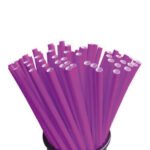 Kağıt Pipet Parlak Mor 24 Parça