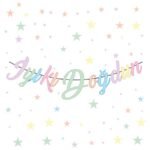 Kaligrafi Banner İyi Ki Doğdun Pastel Tema